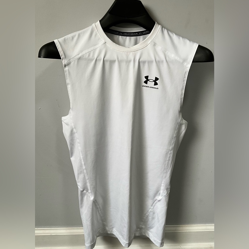 Under Armour HeatGear Compression Top Men's White Size M